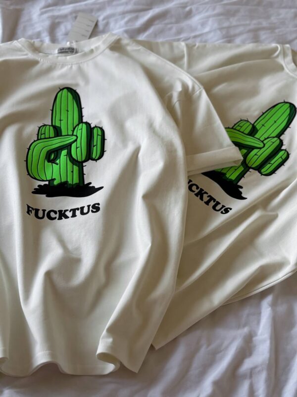 Oversized marškinėliai „FUCKTUS“ - Image 3