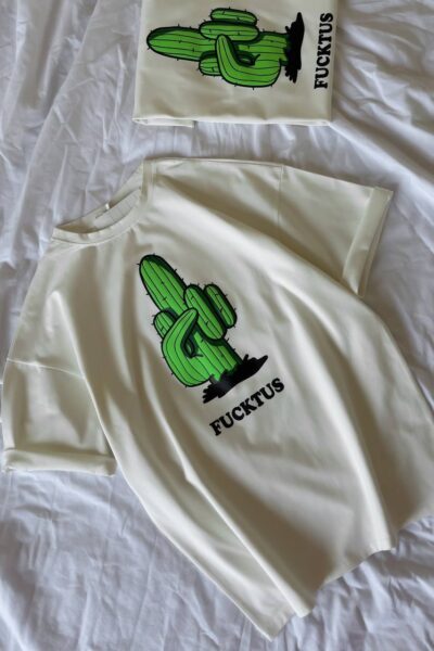 Oversized marškinėliai „FUCKTUS“