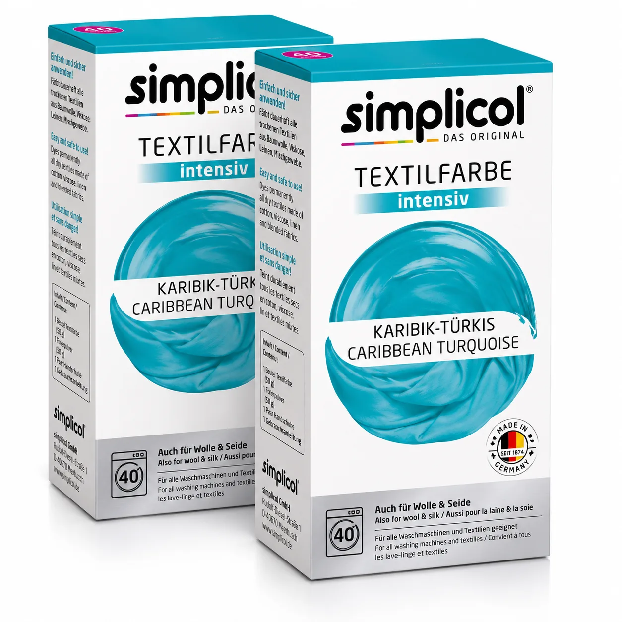 Simplicol skysti dažai audiniams, turkis