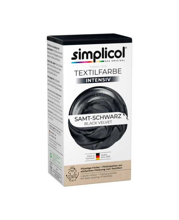 Simplicol skysti dažai audiniams, juodi