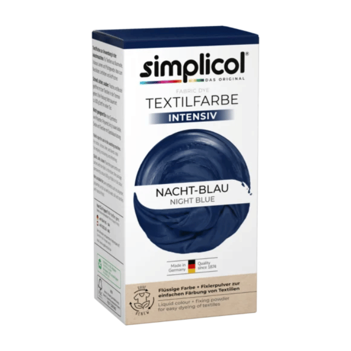 Simplicol skysti dažai audiniams, mėlyni