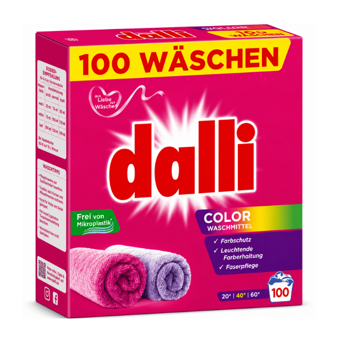 Dalli skalbimo milteliai Color, 6 kg/100 skalbimų