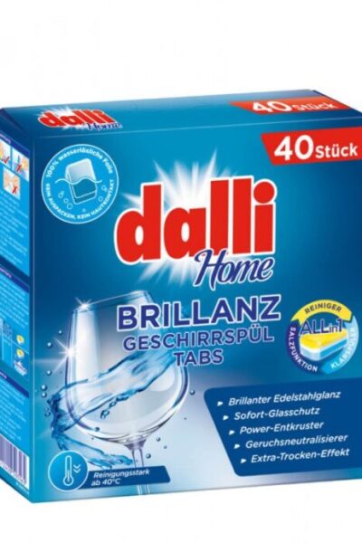 Dalli BRILLANZ indaplovės tabletės, All in 1, 40 vnt.