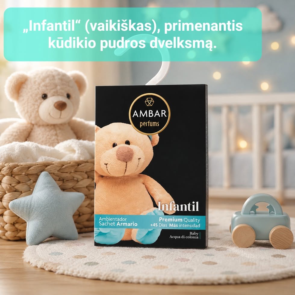 „AMBAR Perfums Infantil“ spintos kvapukas drabužiams - Image 2