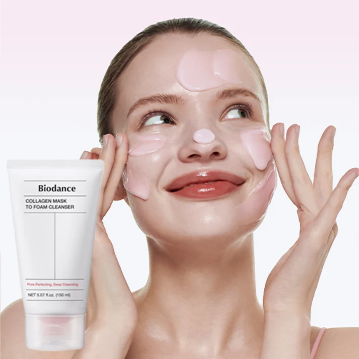 „BIODANCE Collagen Mask To Foam Cleanser“ veido prausiklis ir kaukė 2in1, 150ml - Image 2