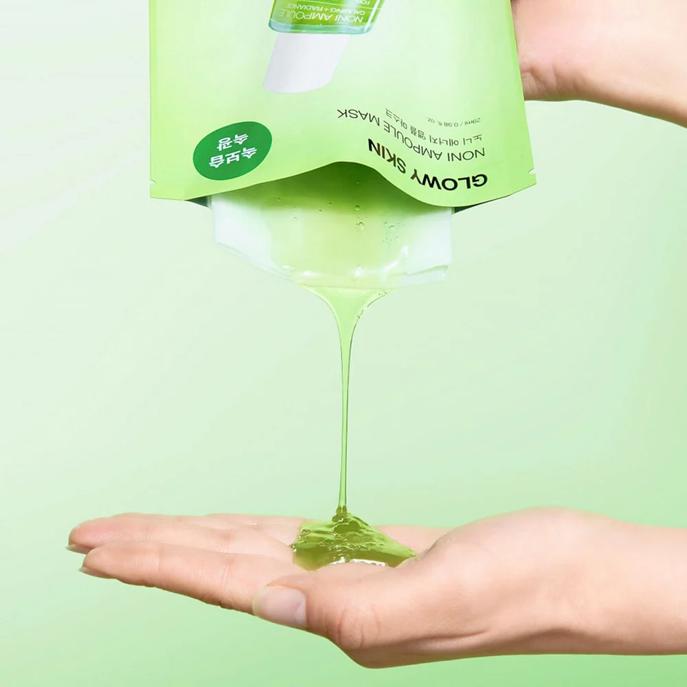 „Celimax Glowy Skin Noni Ampoule Mask“ lakštinė veido kaukė – 10 vnt. - Image 2